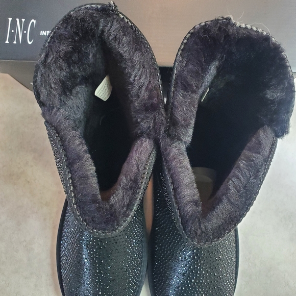 New INC Adrief Black Bling Pull On Boots - Picture 7 of 15
